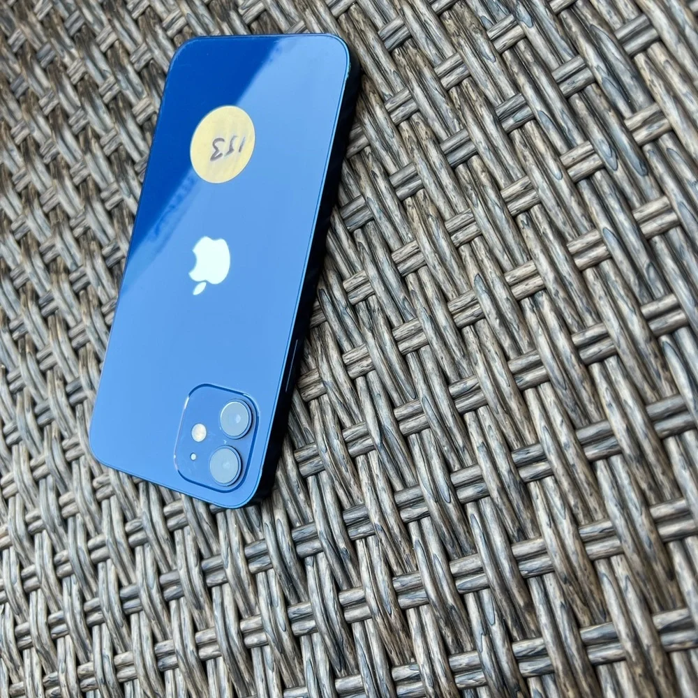 iPhone 12 Blue Back Frame Housing Replacement Apple OEM- Very Good Condition